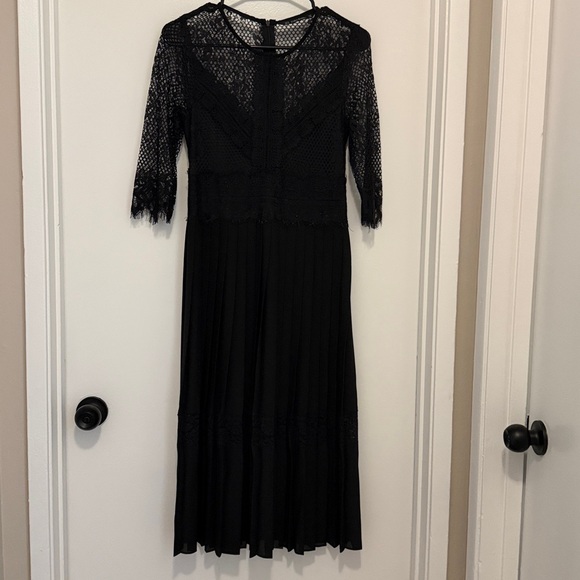 Zara Dresses & Skirts - Zara Black Lace Midi Dress